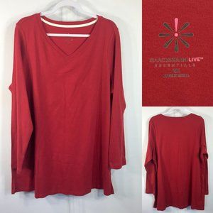 Isaac Mizrai live 2X Tunic Top Maroon Cotton